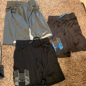 Boys Nike & under armour shorts